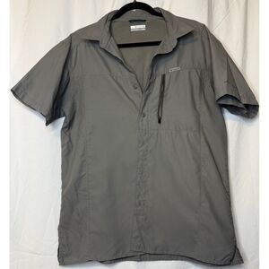 Columbia Performance Hiking Shirt Quick Dry‎ Outdoor Adventure Short Sleeve Gray